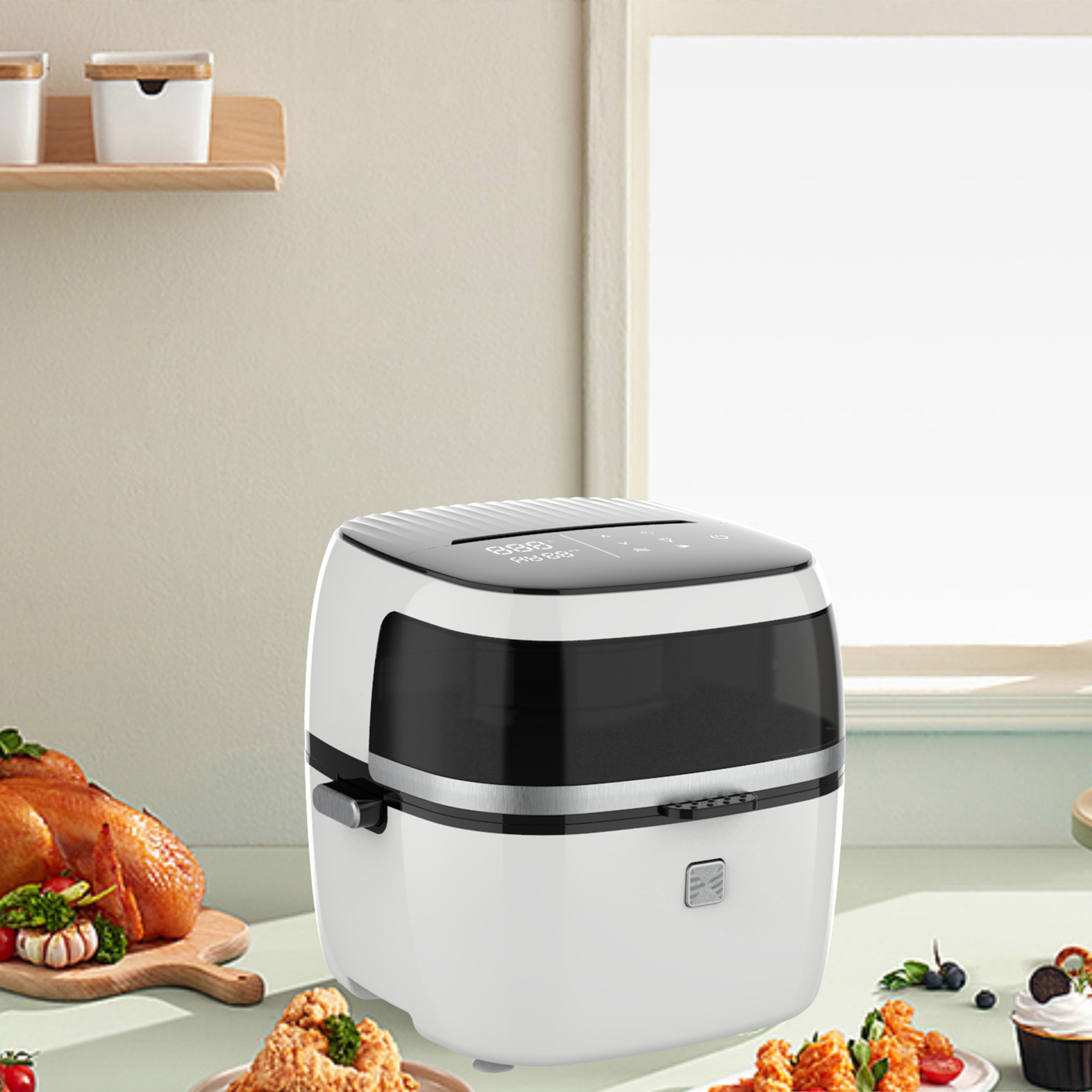 2024 Top Touch Panel Suhu yang Dapat Disesuaikan Mesin Memasak Udara Listrik YYZG-650A